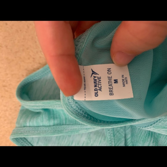 old navy teal active mesh back tank top - Picture 4 of 4